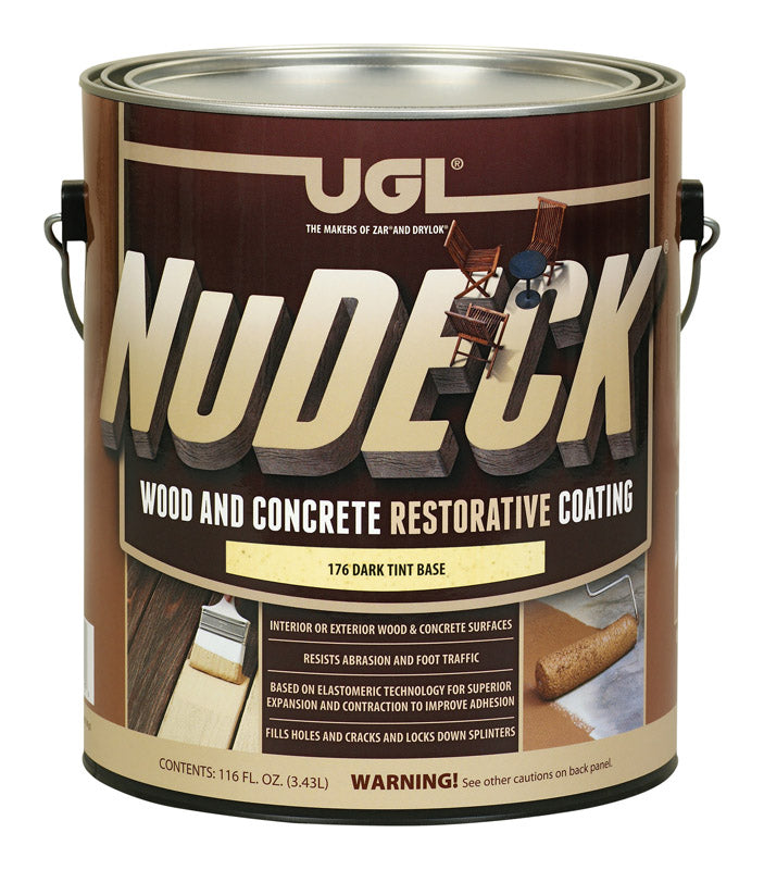 UGL - UGL NuDECK Flat Dark Tint Base Deep Tone Base Floor and Patio Coating 1 gal - Case of 2