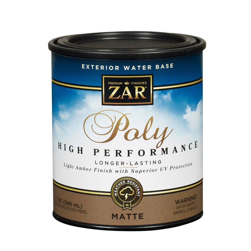 ZAR - ZAR Matte Light Amber Water-Based Polyurethane 1 qt - Case of 4