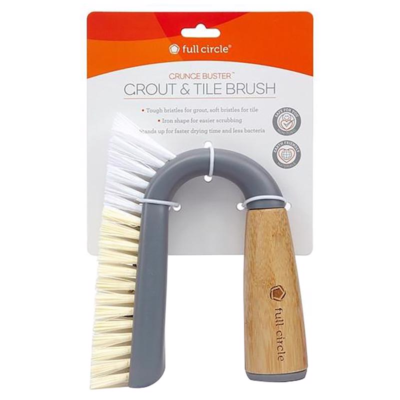 FULL CIRCLE - Full Circle Grunge Buster 1.5 in. W Medium Bristle Bamboo Handle Grout and Tile Brush