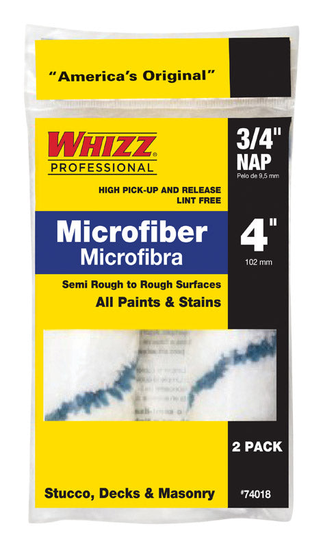 WHIZZ - Whizz Xtrasorb Microfiber 4 in. W X 3/4 in. Mini Paint Roller Cover 2 pk