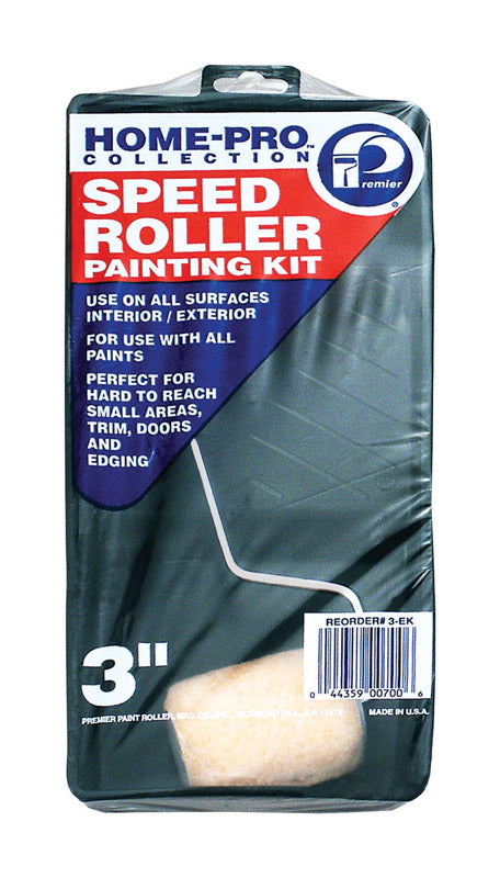 PREMIER - Premier Home-Pro Polyester 3 in. W Mini Paint Roller Kit 3 pk - Case of 10