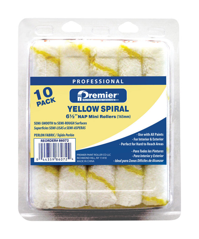 PREMIER - Premier Perlon Fabric 6.5 in. W Mini Paint Roller Cover 10 pk