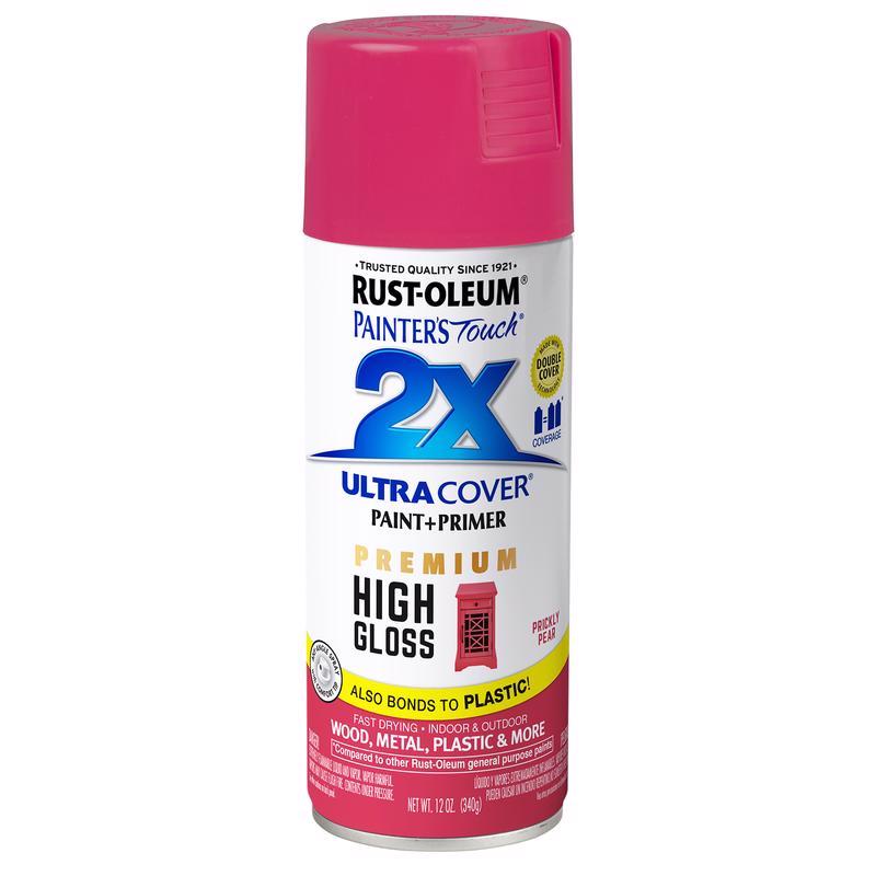 RUST-OLEUM - Rust-Oleum Painter's Touch High-Gloss Prickly Pear Paint+Primer Spray Paint 12 oz - Case of 6