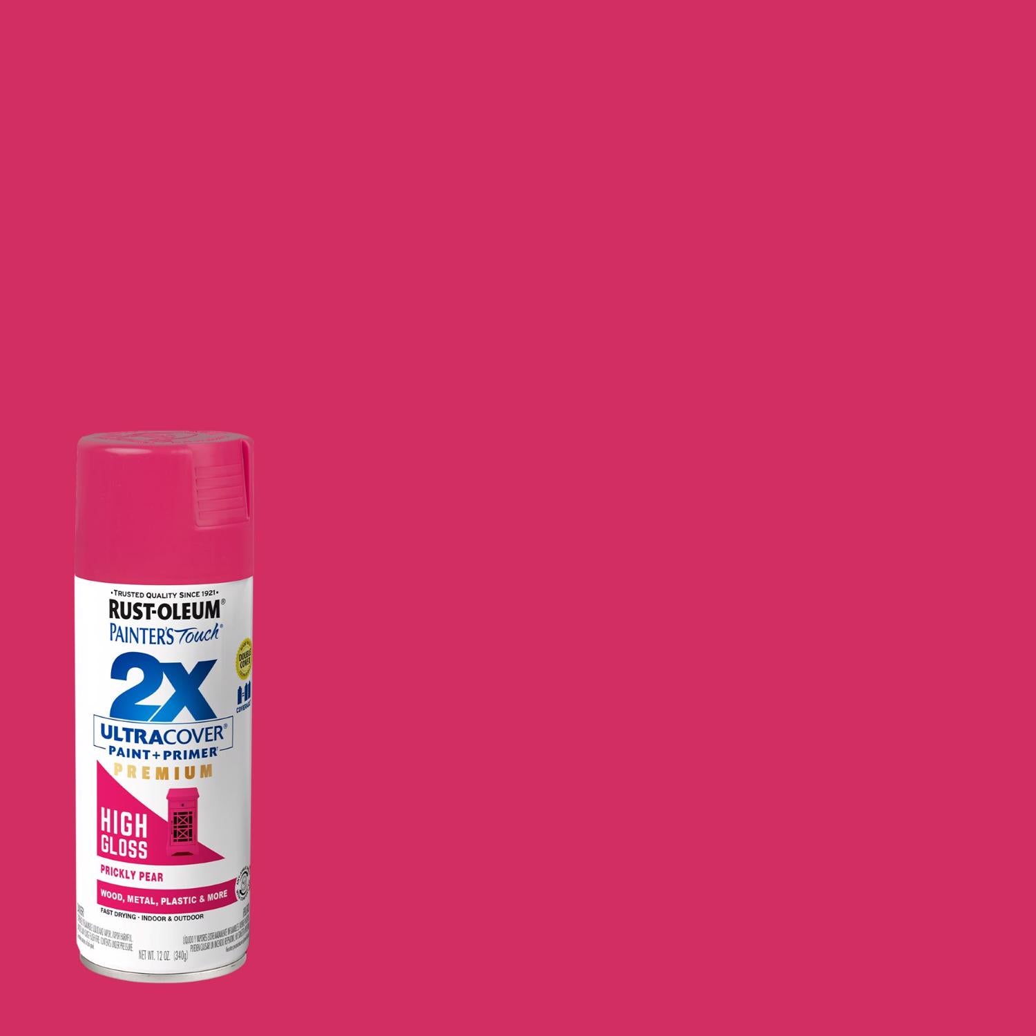 Rust-Oleum Painter's Touch High-Gloss Prickly Pear Paint+Primer Spray Paint 12 oz - Case of 6
