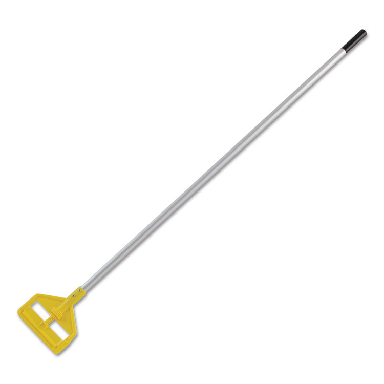 Rubbermaid Commercial - Invader Aluminum Side-Gate Wet-Mop Handle, 60", Gray/Yellow