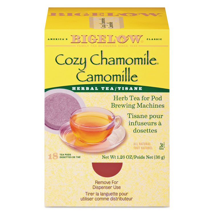 Bigelow - Cozy Chamomile Herbal Tea Pods, 1.90 oz, 18/Box