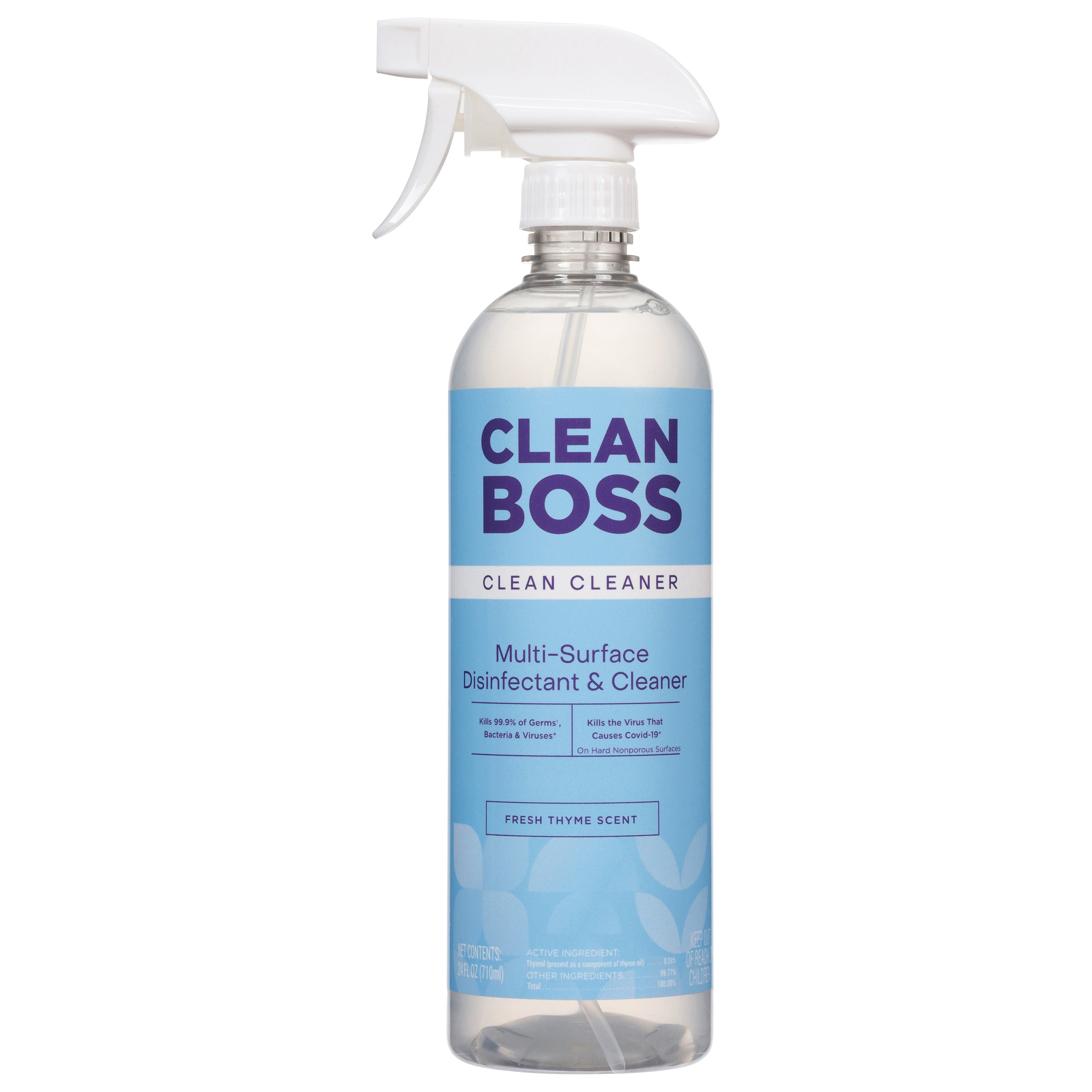 Clean Boss Multi-Surface Fresh Thyme Scent Disinfectant & Cleaner 24 fl oz - Case of 6