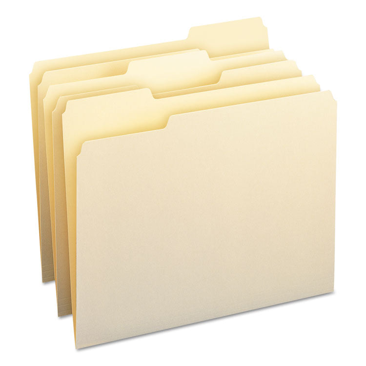 Smead - Manila File Folders, 1/3-Cut Tabs: Assorted, Letter Size, 0.75" Expansion, Manila, 100/Box (7774177)