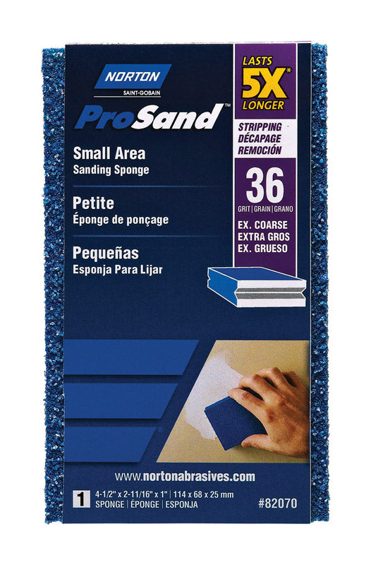 NORTON - Norton ProSand 4.5 in. L X 2.69 in. W X 1 in. 36 Grit Extra Coarse Small Area Sanding Sponge