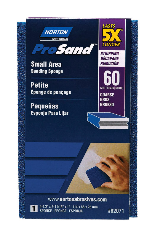 NORTON - Norton ProSand 4.5 in. L X 2.69 in. W X 1 in. 60 Grit Coarse Small Area Sanding Sponge