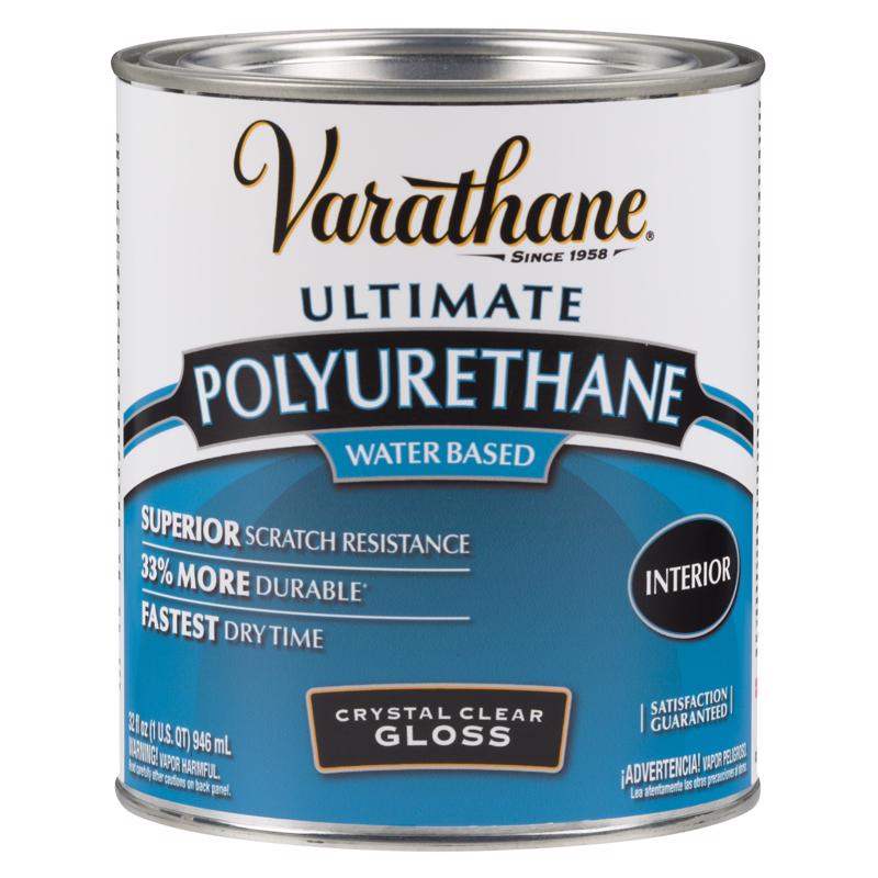 VARATHANE - Varathane Ultimate Gloss Crystal Clear Water-Based Polyurethane 1 qt - Case of 2