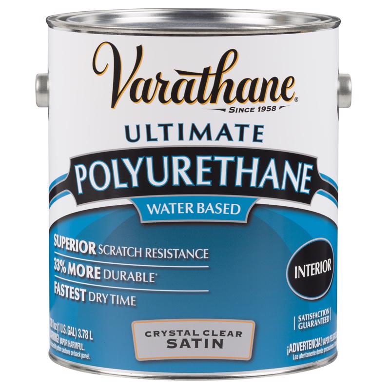 VARATHANE - Varathane Ultimate Satin Crystal Clear Water-Based Polyurethane 1 gal - Case of 2