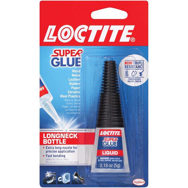 LOCTITE - Loctite Longneck Bottle High Strength Ethyl Cyanoacrylate Super Glue 5 gm - Case of 6