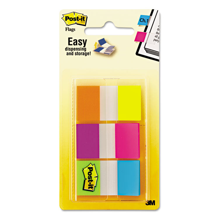 Post-it Flags - Page Flags in Portable Dispenser, Assorted Brights, 60 Flags/Pack