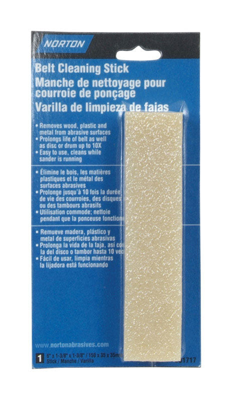 NORTON - Norton 6 in. L X 1.3 in. W Natural Rubber Sanding Belt Cleaning Stick 1 pc