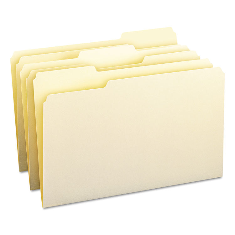 Smead - Manila File Folders, 1/3-Cut Tabs: Assorted, Legal Size, 0.75" Expansion, Manila, 100/Box (7774169)