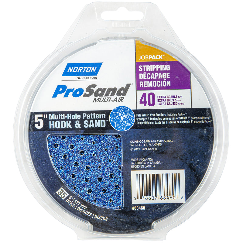 NORTON - Norton ProSand 5 in. Zirconia Alumina Hook and Loop H831 Sanding Disc 40 Grit Extra Coarse 35 pk