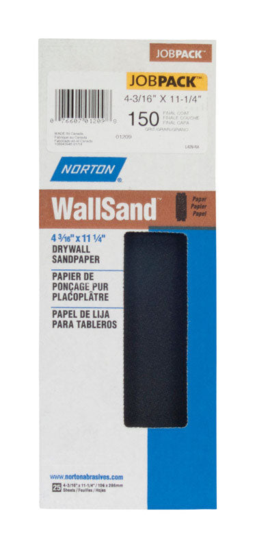 NORTON - Norton WallSand 11-1/4 in. L X 4-3/16 in. W 150 Grit Silicon Carbide Drywall Sanding Sheet 25 pk