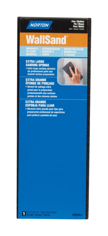 NORTON - Norton WallSand 9 in. L X 3.31 in. W X 1 in. 80/120 Grit Fine/Medium Extra Large Sanding Sponge