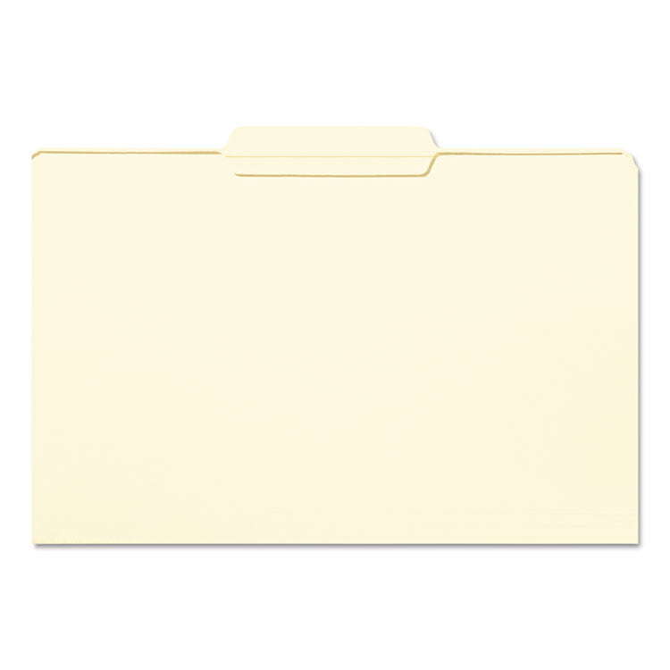 Smead - Reinforced Tab Manila File Folders, 1/3-Cut Tabs: Center Position, Legal Size, 0.75" Expansion, 11-pt Manila, 100/Box