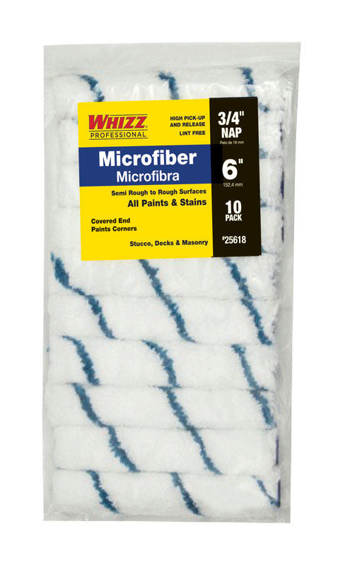 WHIZZ - Whizz Microfiber 6 in. W X 3/4 in. Mini Paint Roller Cover 10 pk