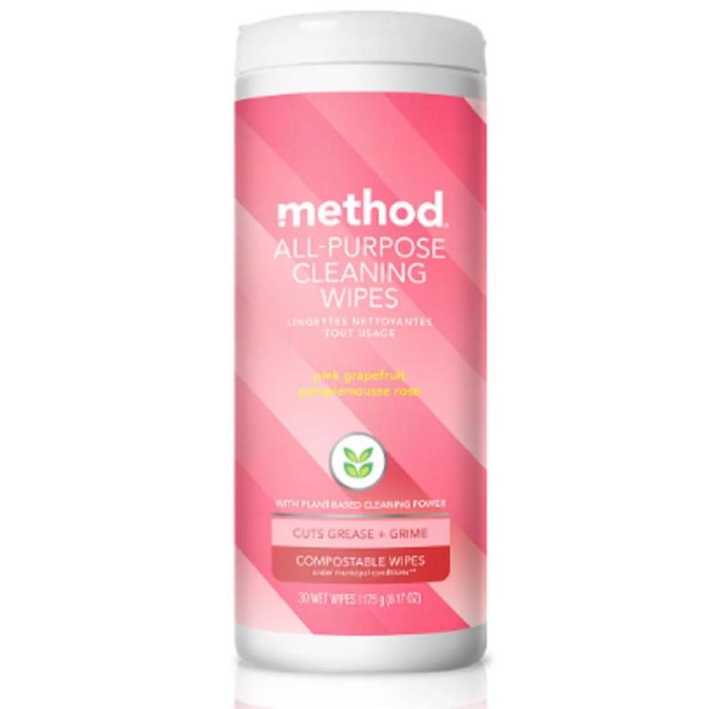 METHOD - Method Pink Grapefruit Scent All Purpose Cleaner Wipes 6.17 oz - Case of 6