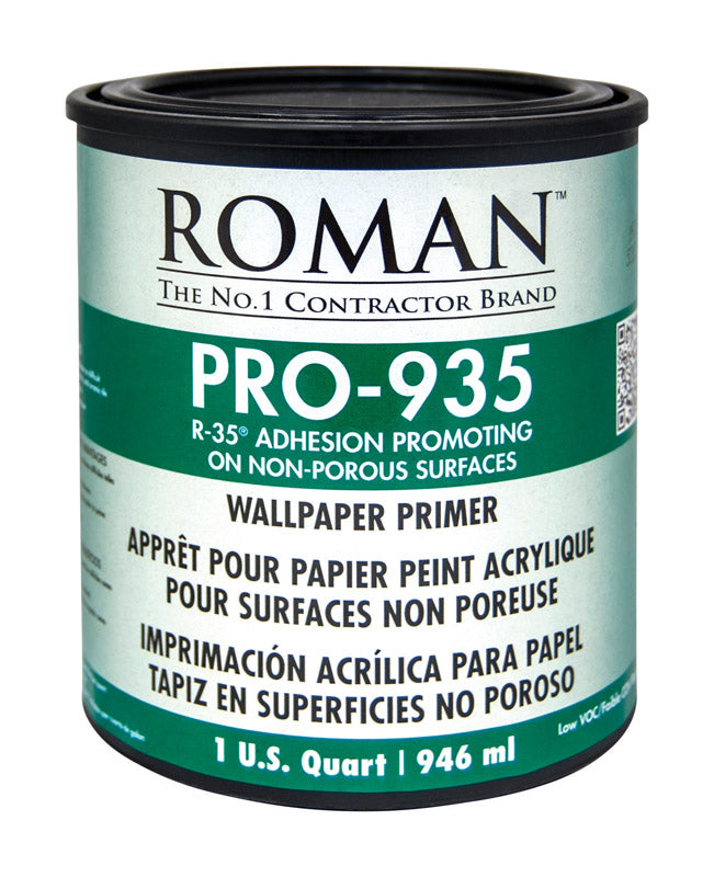 ROMAN - Roman R-35 Clear Water-Based Acrylic Wallcovering Primer 1 qt - Case of 6