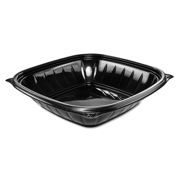 Dart - PresentaBowls Pro Black Square Bowls, 32 oz, 8.5 x 8.5 x 2, Plastic, 63/Bag, 4 Bags/Carton