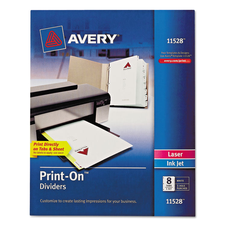 Avery - Customizable Print-On Dividers, 8-Tab, Letter