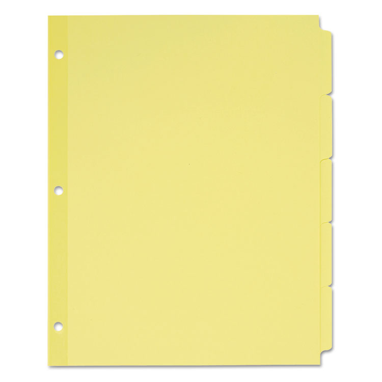 Avery - Write and Erase Plain-Tab Paper Dividers, 5-Tab, Letter, Buff, 36 Sets