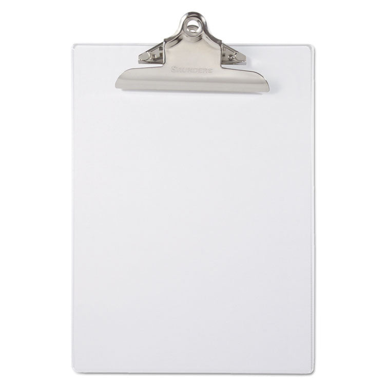Saunders - Recycled Plastic Clipboard with Ruler Edge, 1" Clip Capacity, Holds 8.5 x 11 Sheets, Clear