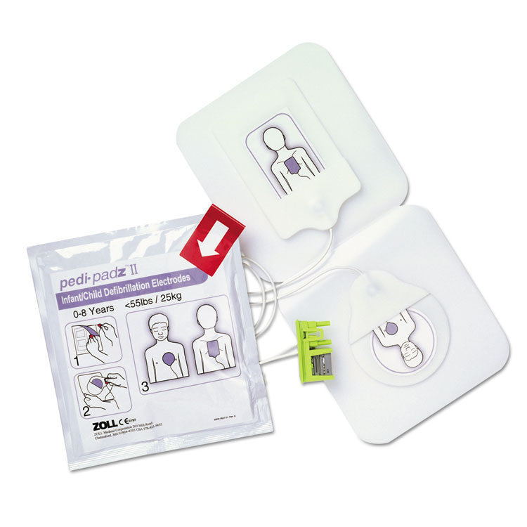 ZOLL - Pedi-padz II Defibrillator Pads, Children Up to 8 Years Old, 2-Year Shelf Life