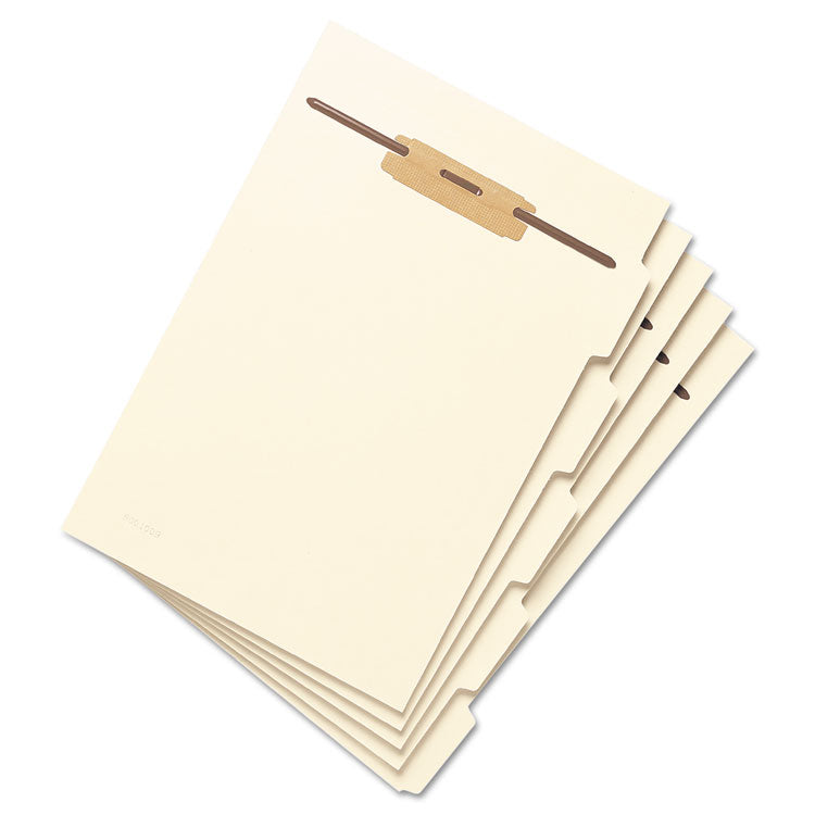 Smead - Stackable Folder Dividers with Fasteners, 1/5-Cut End Tab; Top Tab, Letter Size, Manila, 50/Pack