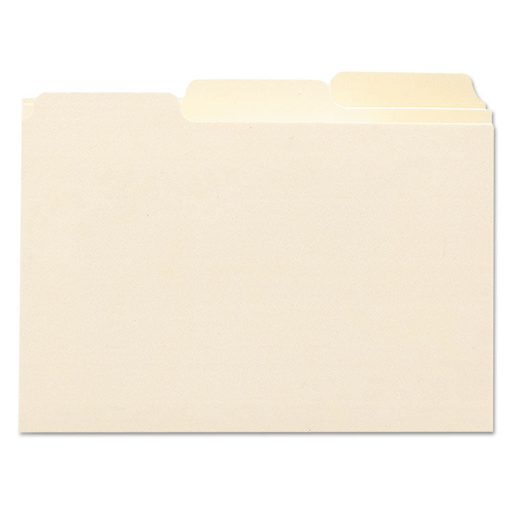 Smead - Manila Card Guides, 1/3-Cut Top Tab, Blank, 4 x 6, Manila, 100/Box