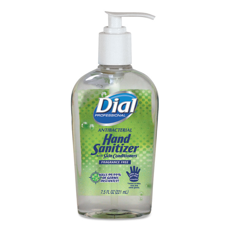 Dial Professional - Antibacterial with Moisturizers Gel Hand Sanitizer, 7.5 oz, Pump Bottle, Fragrance-Free