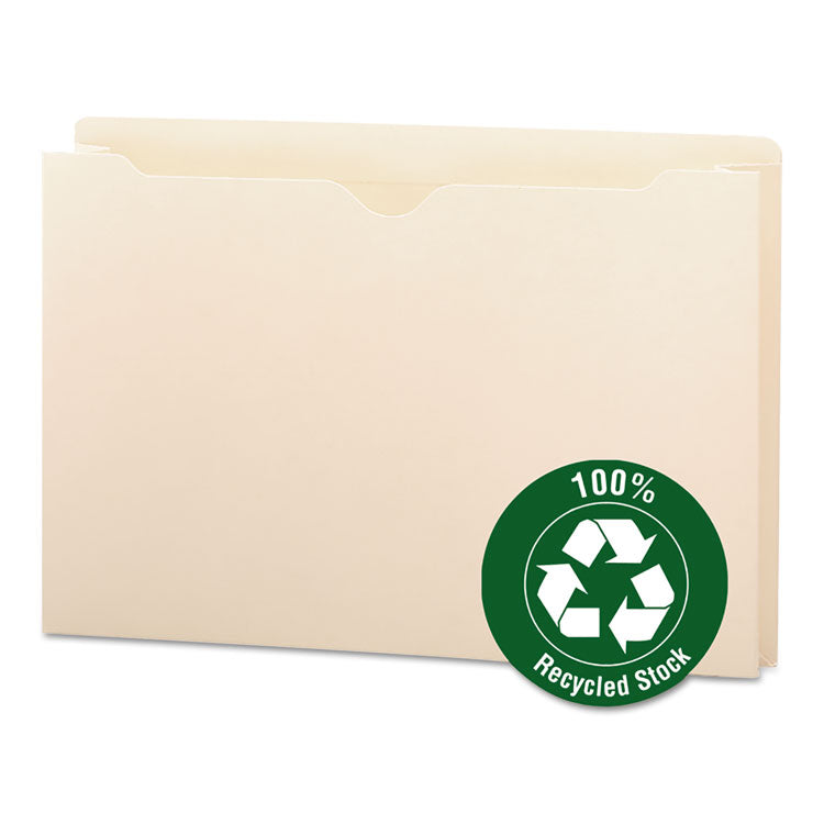 Smead - 100% Recycled Top Tab File Jackets, Straight Tab, Legal Size, Manila, 50/Box