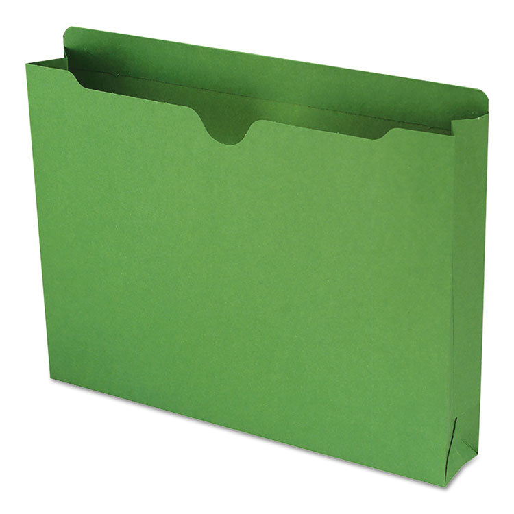 Smead - Colored File Jackets with Reinforced Double-Ply Tab, Straight Tab, Letter Size, Green, 50/Box