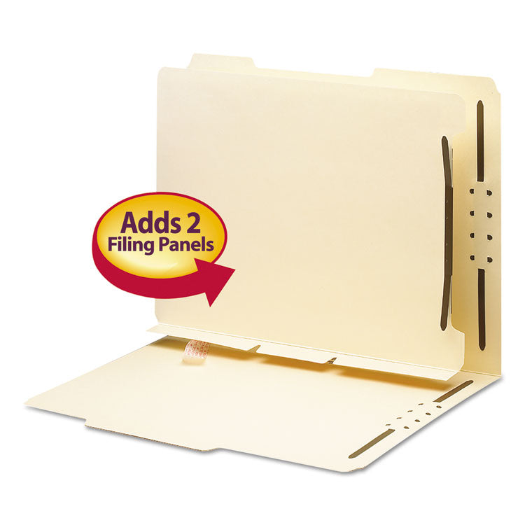 Smead - Self-Adhesive Folder Dividers for Top/End Tab Folders with 2-Prong Fasteners, Letter Size, Manila, 25/Pack