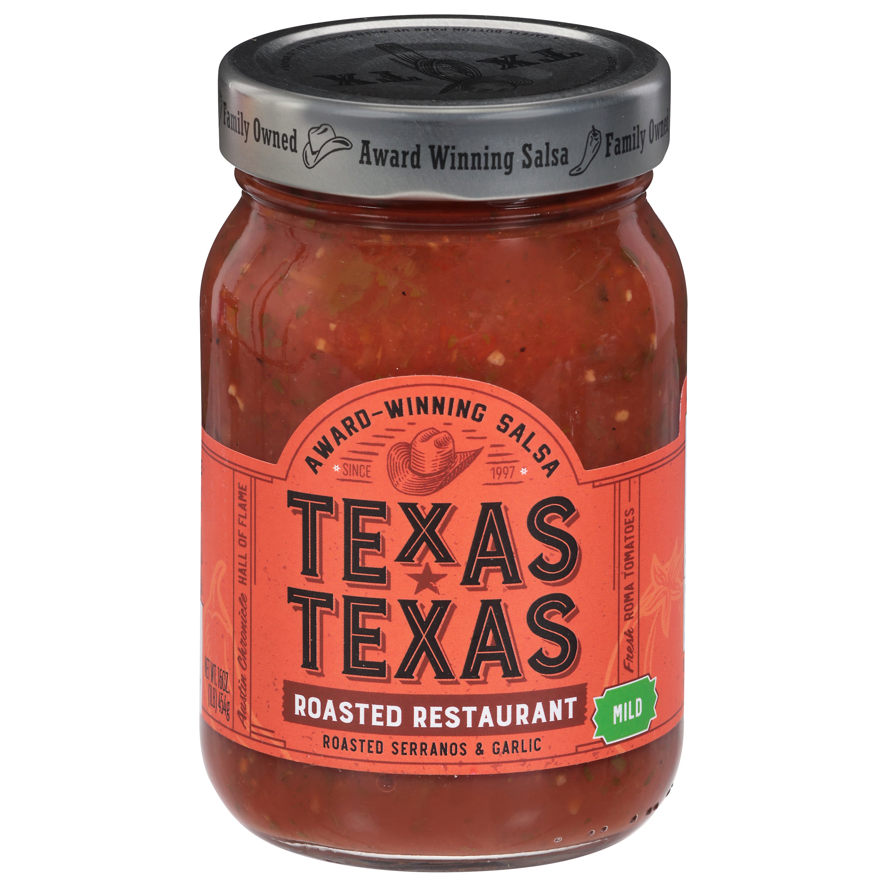 Texas Texas Mild Roasted Restaurant Salsa 16 oz - Case of 6