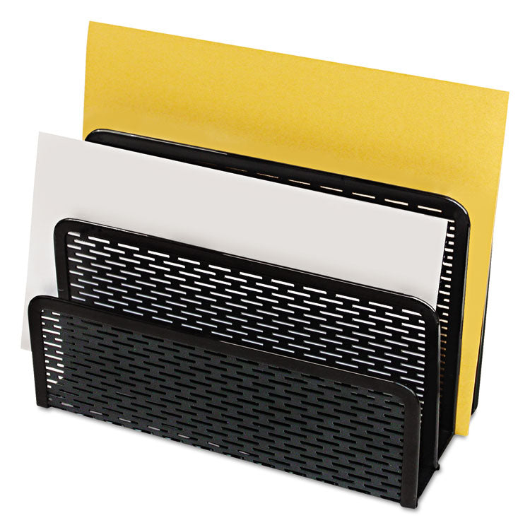 Artistic - Urban Collection Punched Metal Letter Sorter, 3 Sections, DL to A6 Size Files, 6.5" x 3.25" x 5.5", Black
