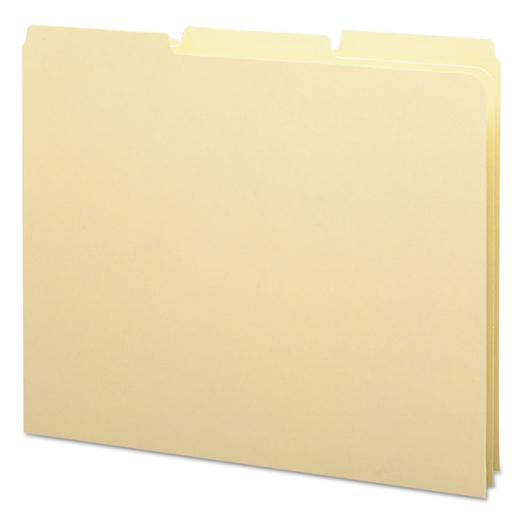 Smead - Recycled Blank Top Tab File Guides, 1/3-Cut Top Tab, Blank, 8.5 x 11, Manila, 100/Box