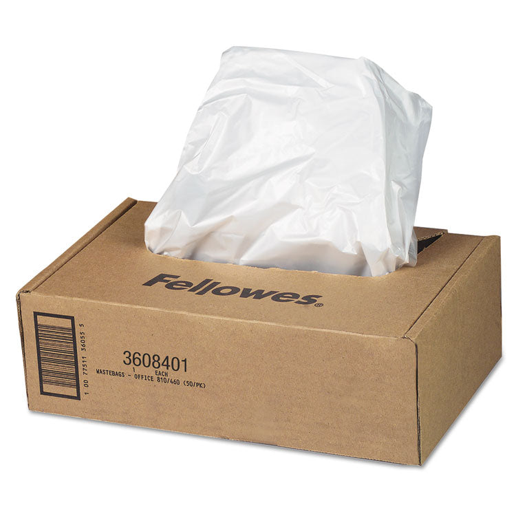 Fellowes - Shredder Waste Bags, 16 to 20 gal Capacity, 50/Carton