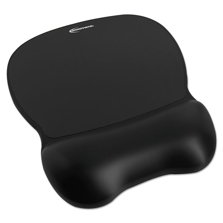 Innovera - Gel Mouse Pad with Wrist Rest, 9.62 x 8.25, Black