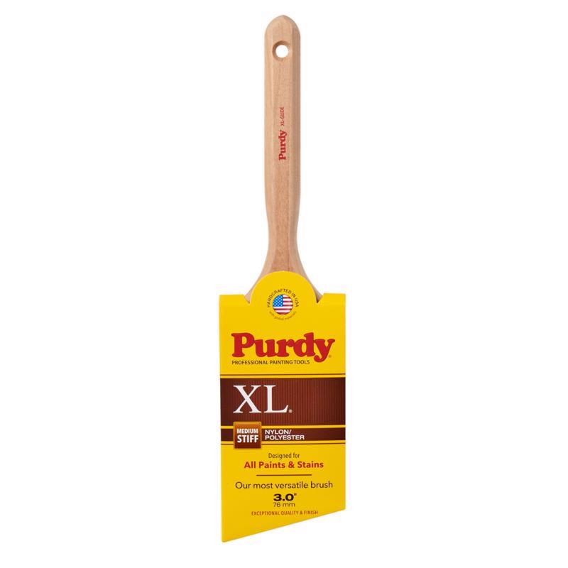 PURDY - Purdy XL Glide 3 in. Medium Stiff Angle Trim Paint Brush