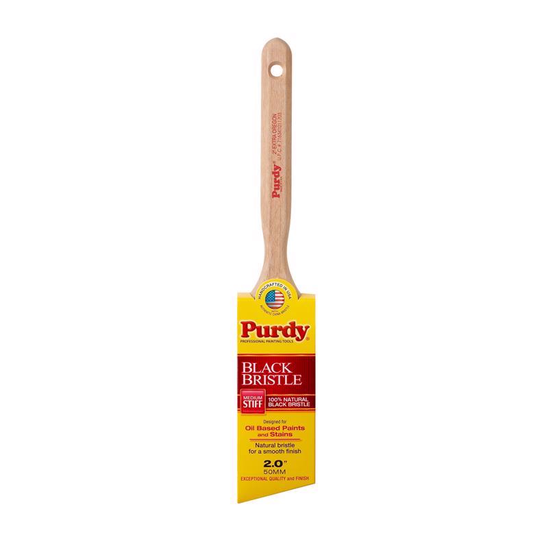 PURDY - Purdy Black Bristle Extra Oregon 2 in. Medium Stiff Angle Trim Paint Brush