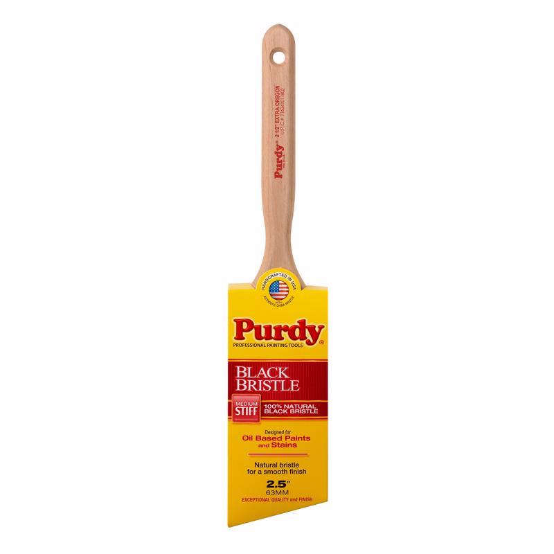 PURDY - Purdy Black Bristle Extra Oregon 2-1/2 in. Medium Stiff Angle Trim Paint Brush