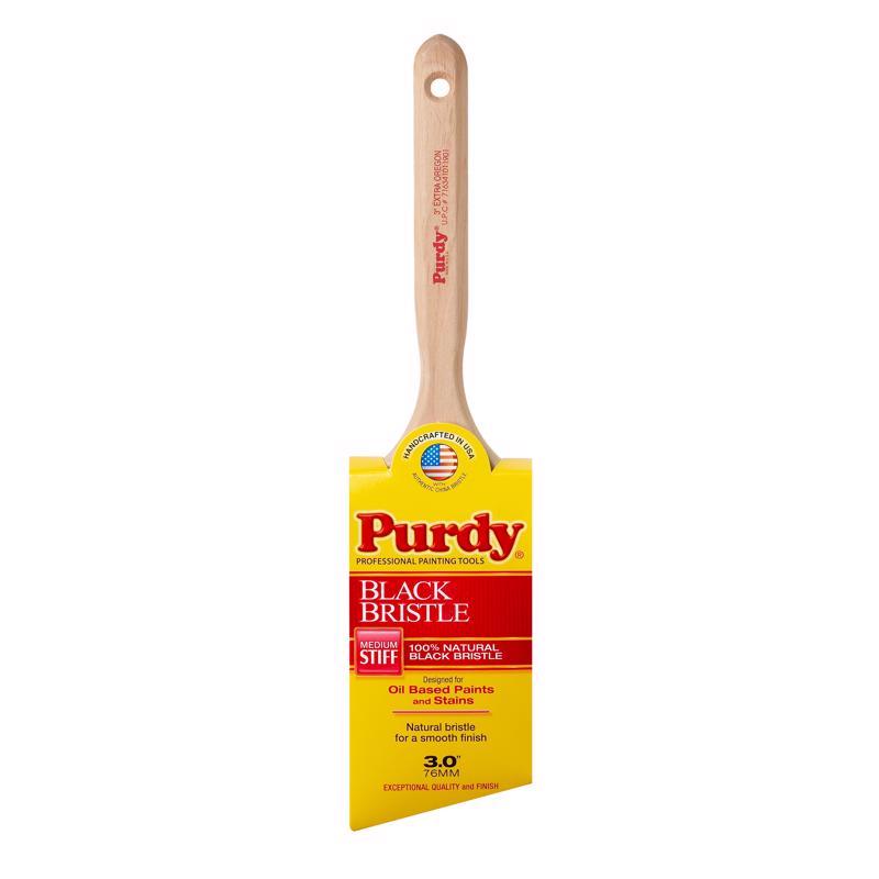 PURDY - Purdy Black Bristle Extra Oregon 3 in. Medium Stiff Angle Trim Paint Brush