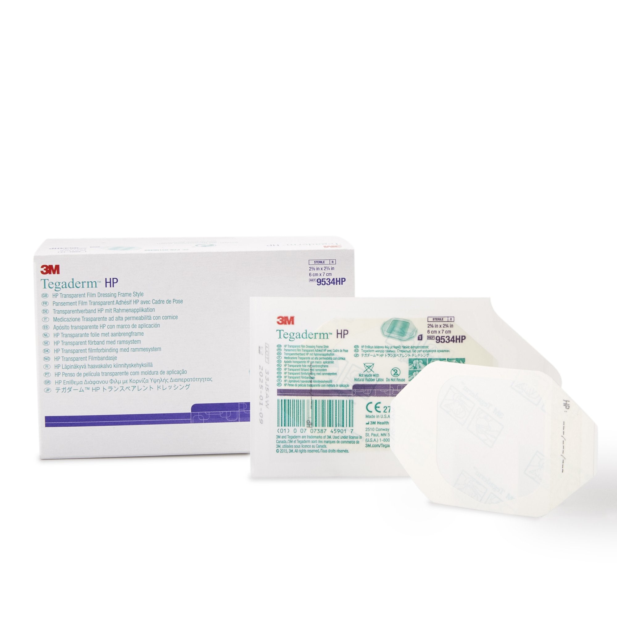 Solventum Corporation - Transparent Film Dressing 3M™ Tegaderm™ HP 2-3/8 X 2-3/4 Inch Frame Style Delivery Rectangle Sterile [1/EA]