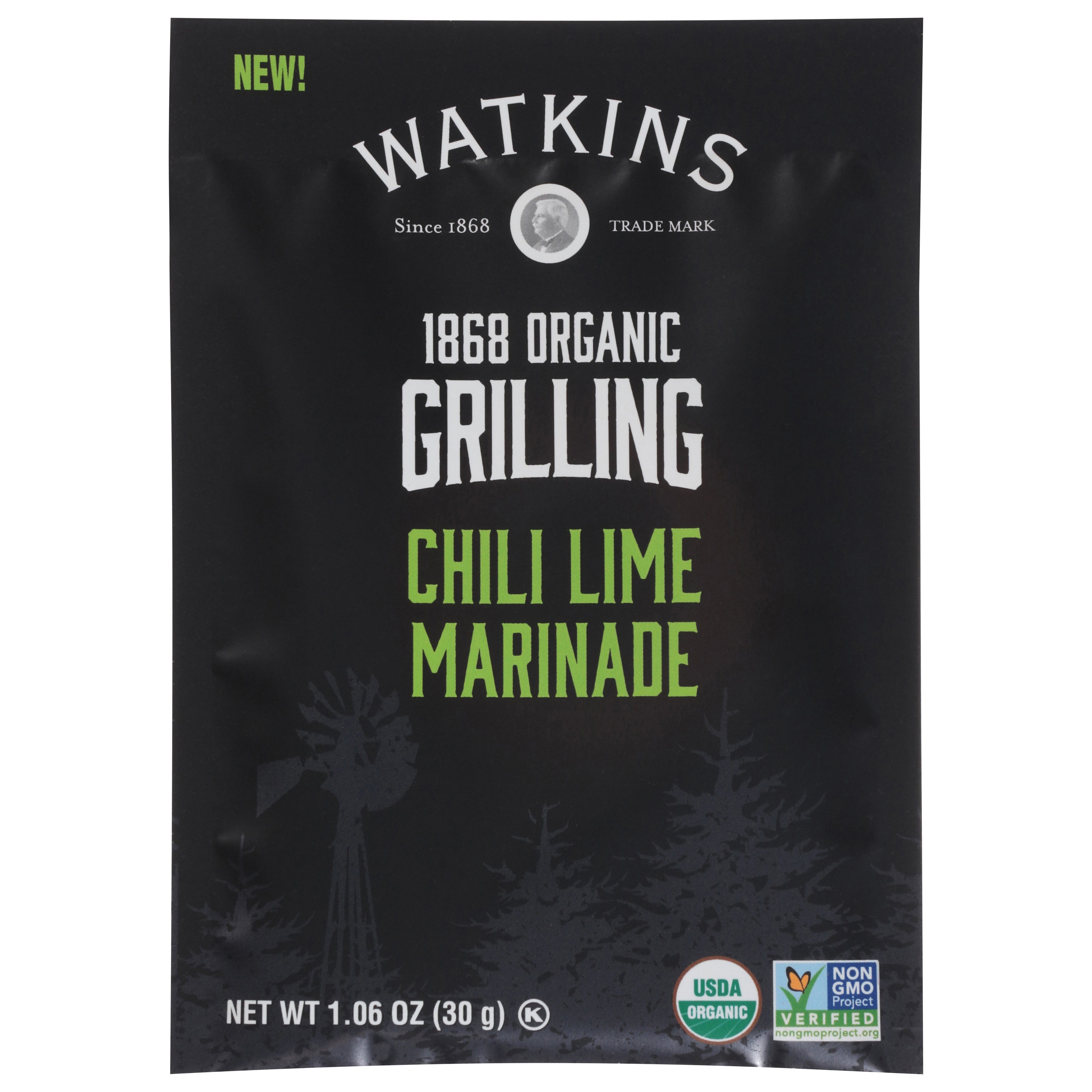 Watkins Organic Grilling Chili Lime Marinade 1.06 oz - Case of 12