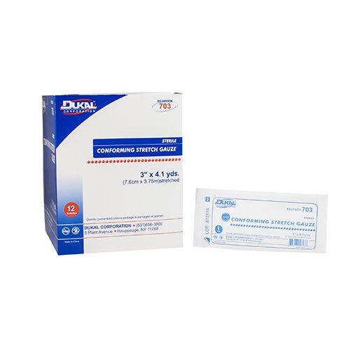 Dukal - Conforming Bandage Dukal™ 3 Inch X 4.1Yard 1-Ply Sterile 1 per Pack [12/BG]